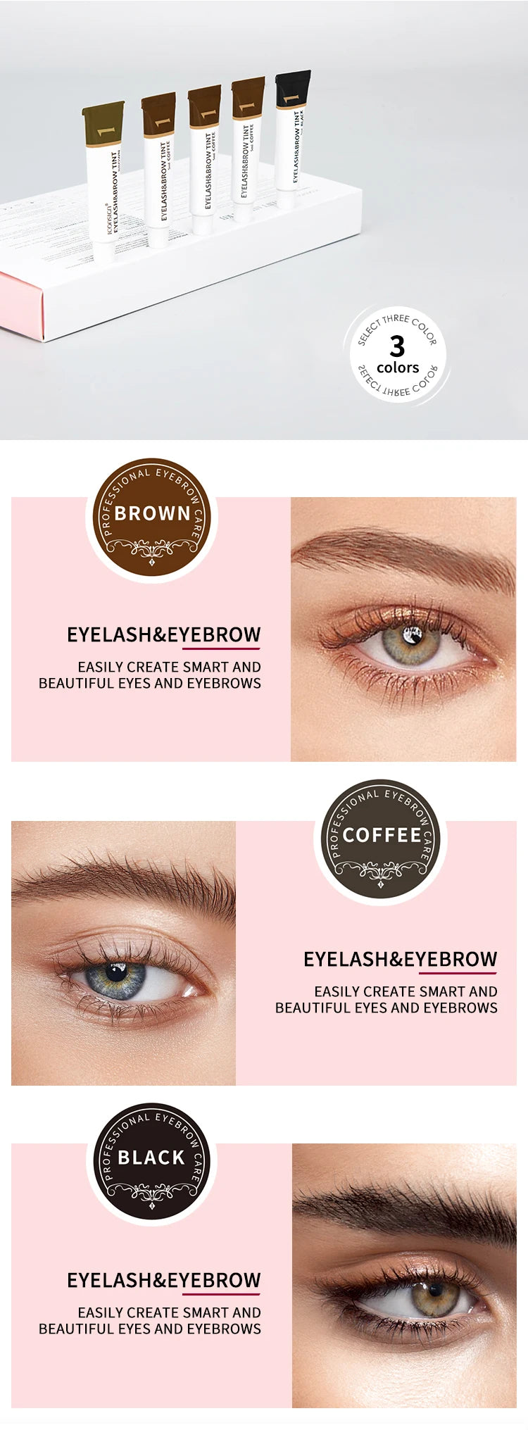 ICONSIGN Eyelash Eyebrow Dye Tint Kit Brow Enhancer Mascara Lift Tinting Tattoo Eyes Makeup Tools Beauty World Shop