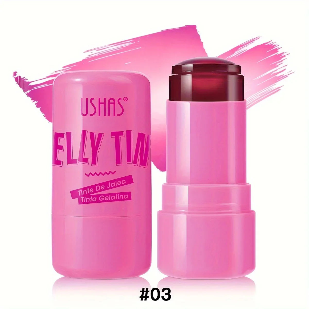 4 Colors Jelly Blush Stick Lip Balm Eyeshadow 3-in-1 Multi-Use Matte Blush Moisturize Brighten Lip Gloss Beauty Trend Shop