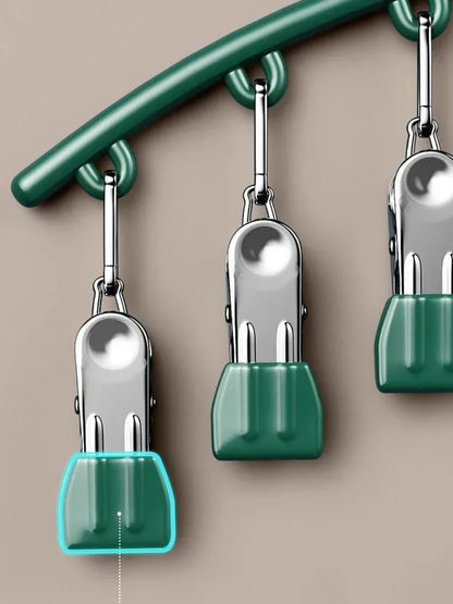 Rack de secagem à prova de vento com clipes – cabide de plástico para meias, jaquetas e lavanderia doméstica Beauty Trend Shop