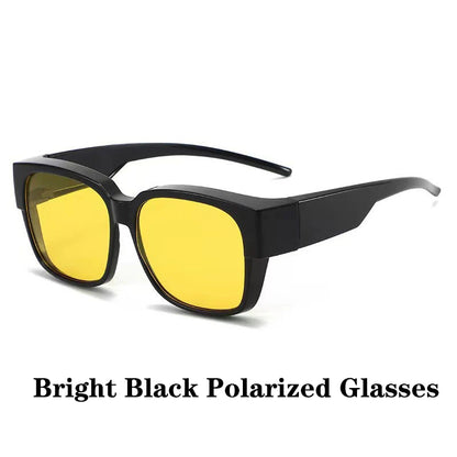 New Fashion Polarized Sunglasses Cover Over Myopia Prescription Glasses Portable Men Women Vintage Fishing Driving Eyewear Beauty World Shop
