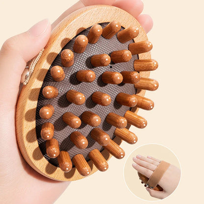 Body Anti Cellulite Brush Soothing Wooden Essential Oil Spa Air Cushion Massage Hair Comb Scalp Massage Brush Body Massager Beauty World Shop