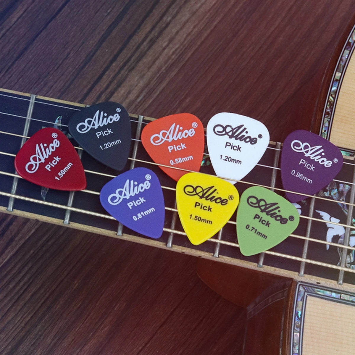 Alice Guitar Pick Mixed ABS Premium Matte Anti-Skid Guitar Pick 24/50/100 Pieces w/ Pick Box /for Acoustic Electric/Ukulele Beauty World Shop