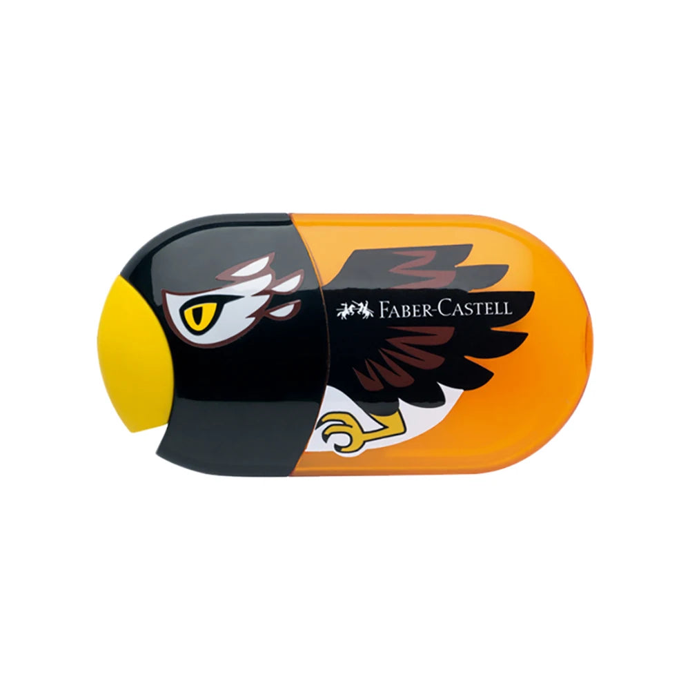 1Pc Faber Castell Double Hole Pencil Sharpener with Eraser Ladybug / Fish / Eagle Cute Stationery Back To School Beauty World Shop