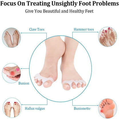 Protective Toe Separator Suitable Bunion Yoga Gel Silicone Hammer Toes Corrector for Women Men Straighteners Overlapping 1 Pair Beauty Trend Shop