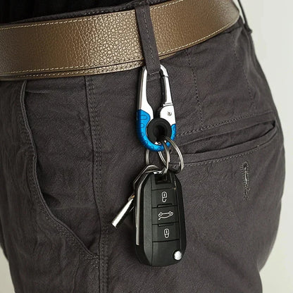 Keychain Buckle for Men Stainless Steel Key Ring Key Chain Hook Outdoor Carabiner Climbing Keyfob Accessories Beauty World Shop