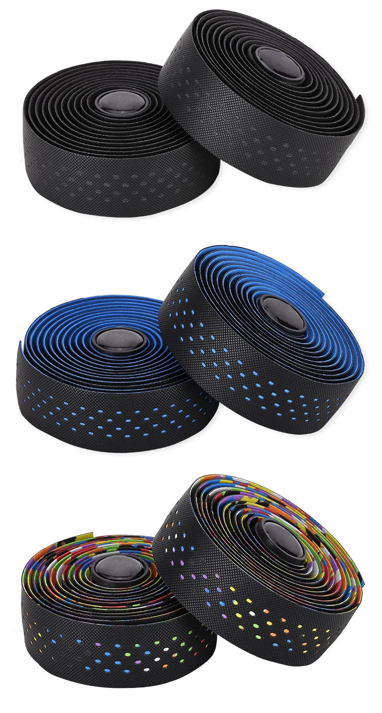 New Road Bike Handlebar Tapes Shock-absorbing Cycling Anti-slip Handlebar Bar Tape Wear-Resistant Bicycle Strap Bikes Belt Beauty World Shop