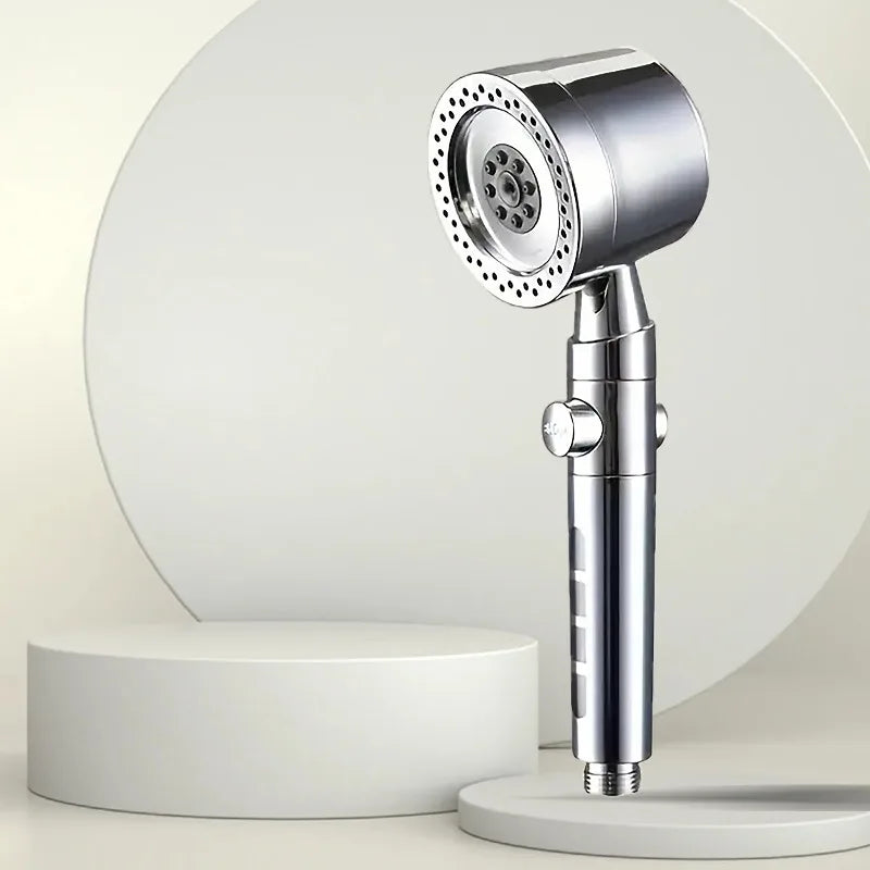 High Pressure Handheld Shower Head with One Button Stop Feature - Water Saving Bathroom Accessory Set Beauty Trend Shop