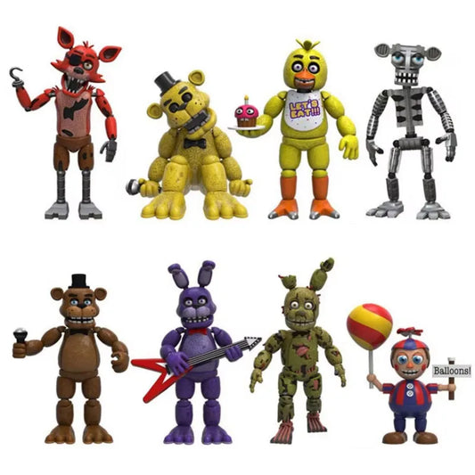 FNAF 4pcs/set Freddy Bonnie Chica Foxy Nightmare Balloon Boy Action Figure Collection Model Vinyl Figurine Doll Toys Beauty World Shop