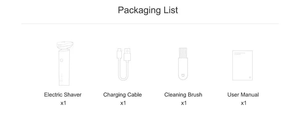 New XIAOMI MIJIA Men's Electric Shaver S301 Beard Trimmer Machine Shaving Portable Flex Razor IPX7 Washable Trimer Ceramic Blade