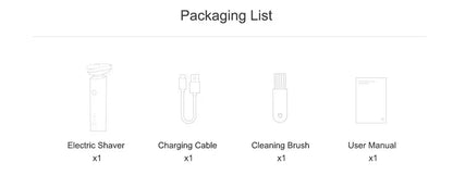 New XIAOMI MIJIA Men's Electric Shaver S301 Beard Trimmer Machine Shaving Portable Flex Razor IPX7 Washable Trimer Ceramic Blade