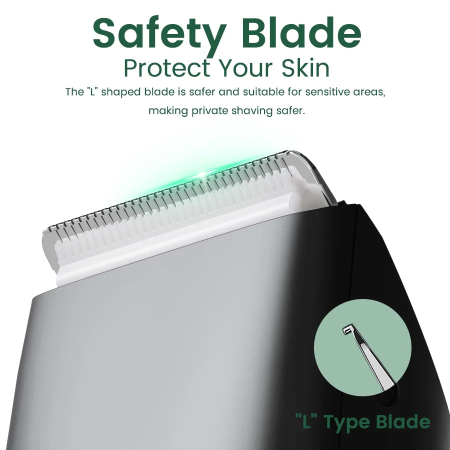 Men's Electric Groin & Body Shaver - Waterproof Dual Head Trimmer Kit w/ LED Light & Foil Blades Beauty World Shop