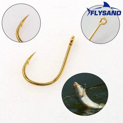 FLYSAND 100pcs/500pcs High Carbon Steel Fishing hooks Mixed Size Barbed jig hook Carp Fishing Jig Head Fly fishing Accessories Beauty World Shop