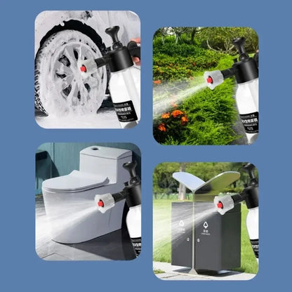 2L Foam Sprayer Car Wash Hand-held Foam Watering Can Air Pressure Sprayer Plastic Disinfection Water Bottle Car Cleaning Tools Beauty World Shop