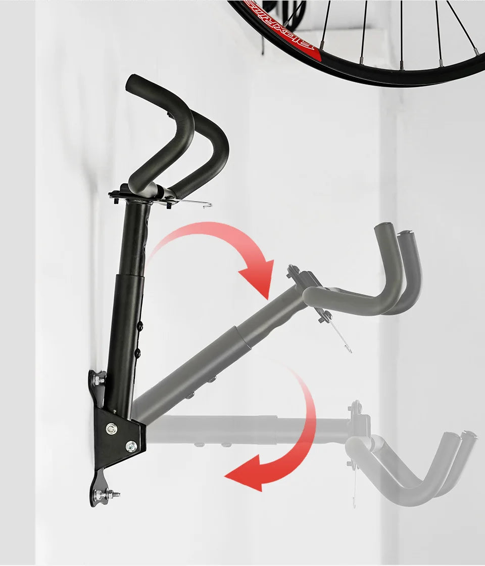 1PCS Wall Beam Stretchable Stand MTB Hanging Holder Room Wall Mounted Bicycle Rack 360 Degree Rotating Heavy Duty Storage Rack Beauty World Shop