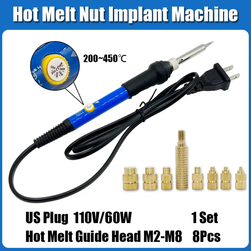 Heat Set Thread Brass Insert Nut and Bolt M2 M3 M4 Soldering Iron Tip Copper Insertion Nut Machine Screw Kit Inserts 3d Printer Beauty World Shop