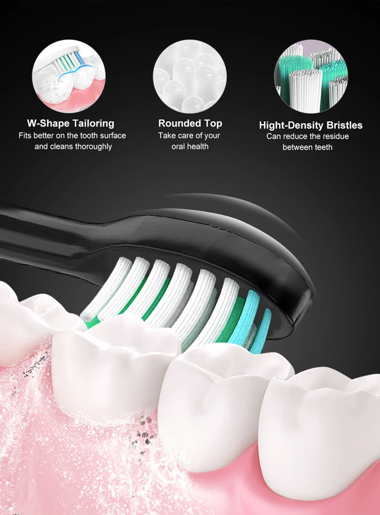 Sonic Electric Toothbrush Smart Ultrasonic Dental Teeth Whitening Rechargeable Adult Tooth Brush Sarmocare S100 With8 Brush Head Beauty World Shop
