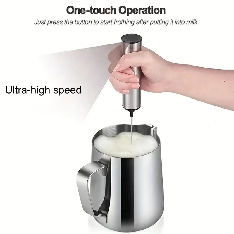2026 NEW HOT stainless steel high-speed milk frother, coffee frother multi-purpose suitable for coffee households And baking use Beauty World Shop