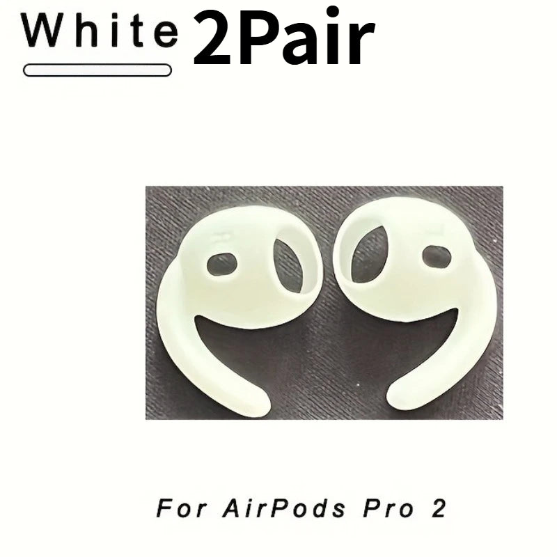 Anti-Slip Silicone Ear Hooks for AirPods Pro 2 | Soft Grip Sporty Eartips, Sweatproof Gym Running Workout Headphones Accessories