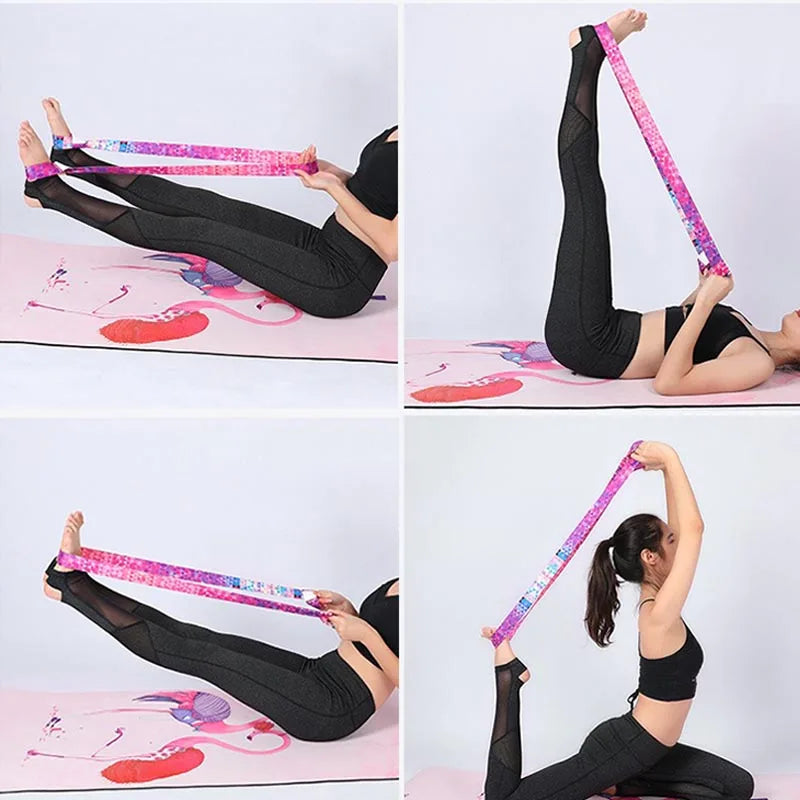 Yoga Mat Strap Stretching Band Elastic Bands Ballet Pilates Elastic Strap for Yoga Equipment Elastic Band for Fitness YJS01 Beauty World Shop