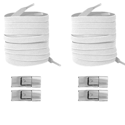 New Without Ties Elastic Laces No Tie Shoe Laces Press Lock Shoelaces Sneaker Kids Adult 8MM Widened Flat Shoelace for Shoes Beauty World Shop