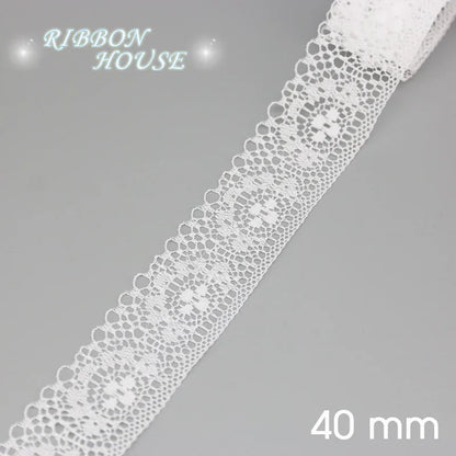 (5 yards/roll) white Lace ribbon fabric Webbing Decoration Lovely gift packing polyester Material Home Accessories Store