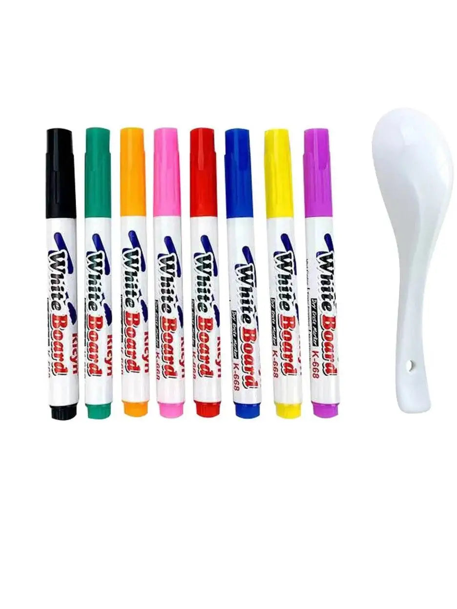 Water Floating Pen Magical Ink Pens With Spoon Floating Color Water Painting Floating Chalk Art Graffiti Drawing Set For Kids Beauty World Shop