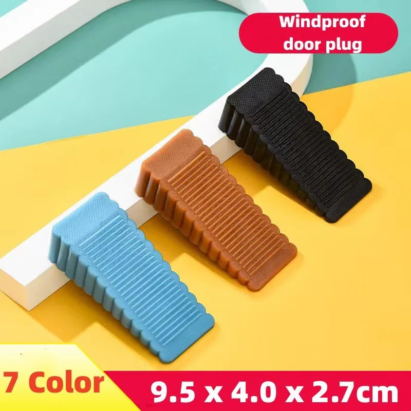 Safety Silicone Door Stop Stoppers Block Wedge Doorstops Door Stopper Home Office Door Rear Retainer Anti-collision Stop Beauty World Shop