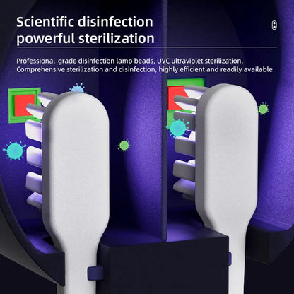 Mini Portable Rechargeable Travel Toothbrush Sterilizer Induction Switch with Charge Display UV Toothbrush Sterilizer Case Beauty World Shop