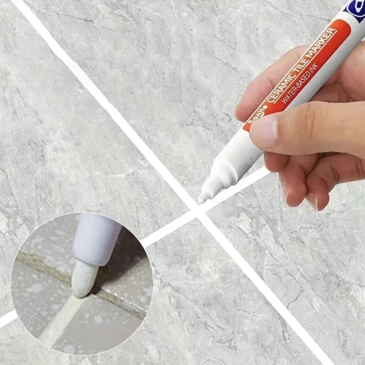 1pc Waterproof Tile Marker Grout Pen Wall Seam Pen For Tiles Floor Bathroom Decontamination Seam Repair Tools, For Hotel Beauty World Shop