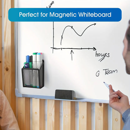 Magnetic mesh stainless steel pen holder: add a touch of fashion to your office or home Beauty World Shop