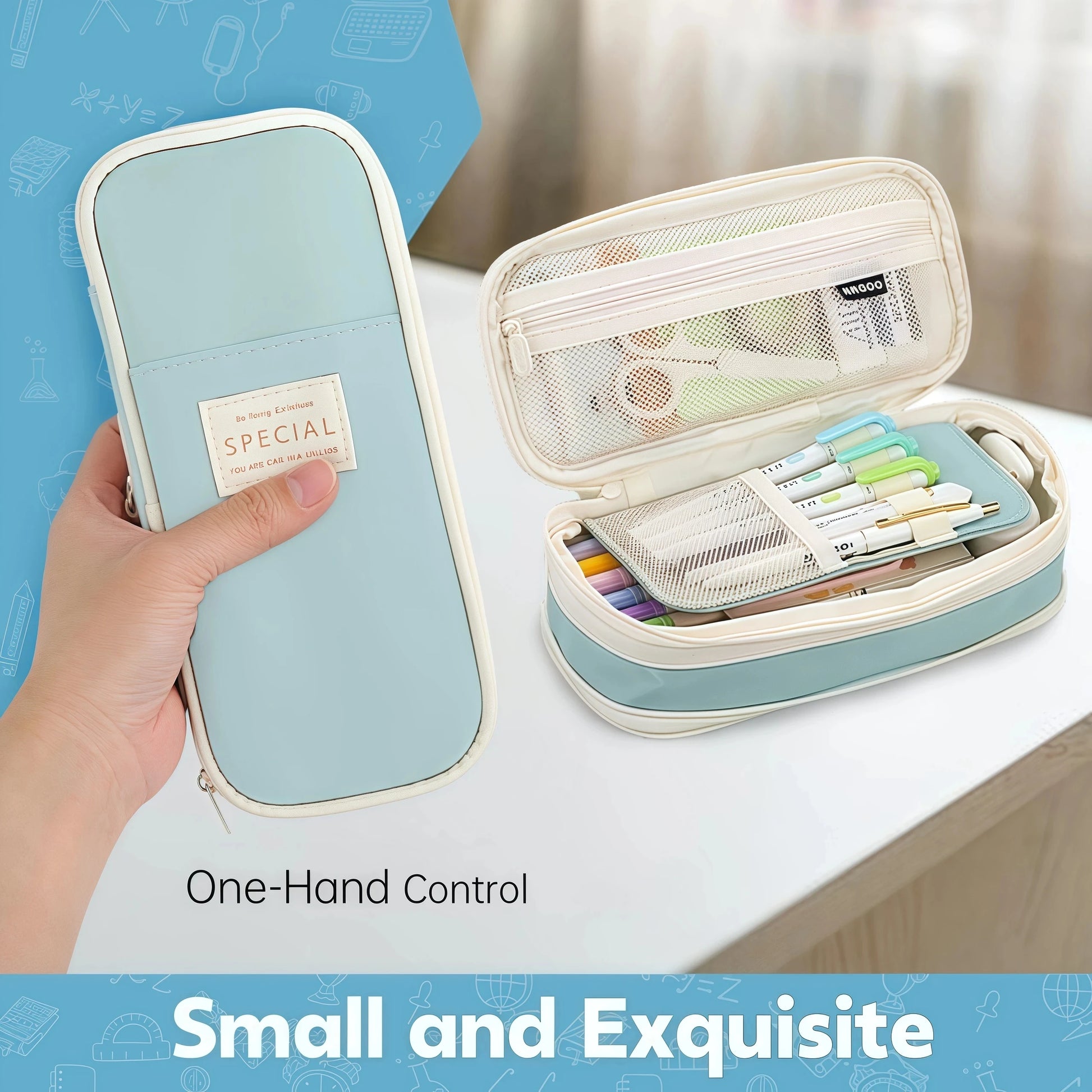 Large Capacity Pencil Case Stationery School Supplies Pencil Cases Pouch Office Desk Storage Bag Students Kids Pen Case Bags Box Beauty World Shop