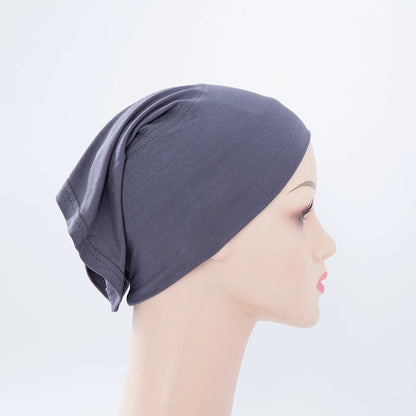 56colors Fashion Women Inner Hijab Tube Muslim Cap Bonnet Plain Islamic Underscarf Bamboo Jersey Undercaps Beauty World Shop