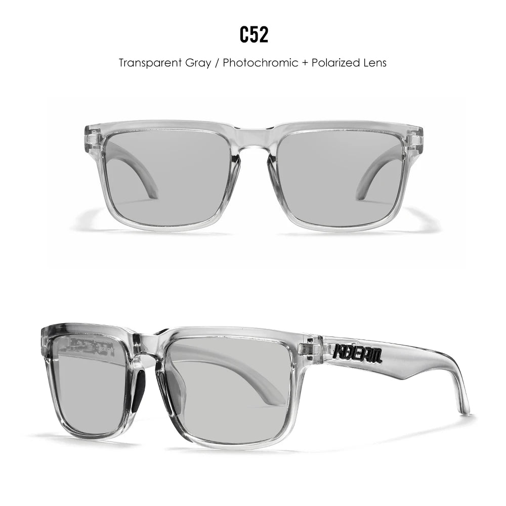 KDEAM Men's Polarized Sunglasses Square Casual Outdoors Sun Glasses Women Unisex Sunglass For Couple With Zipper Case Beauty World Shop