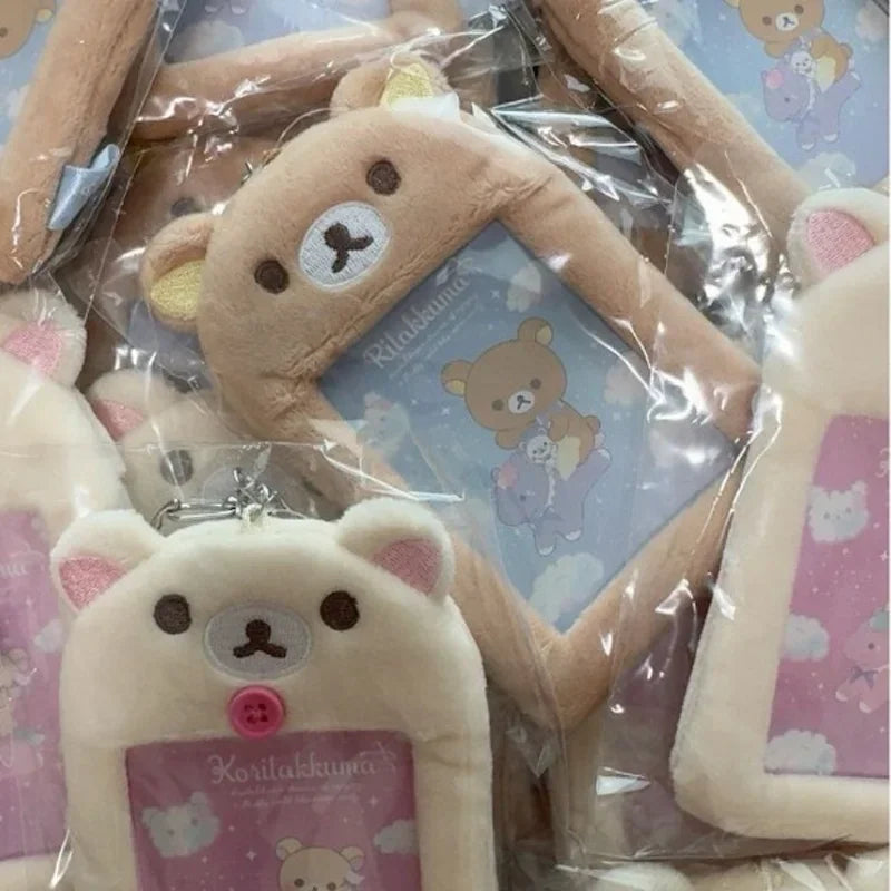 Rilakkuma Plush Keychain Card Holder Photo Protective Case Cartoon Anime Derivative Peripherals Bags Pendant Accessories Gifts Beauty World Shop