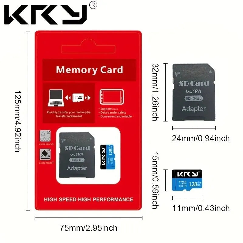 Micro Memory SD Card 128GB 32GB 64GB SD Card SD/TF Flash Card 32 64 128GB Class 10 Memory Card For Phone Beauty World Shop