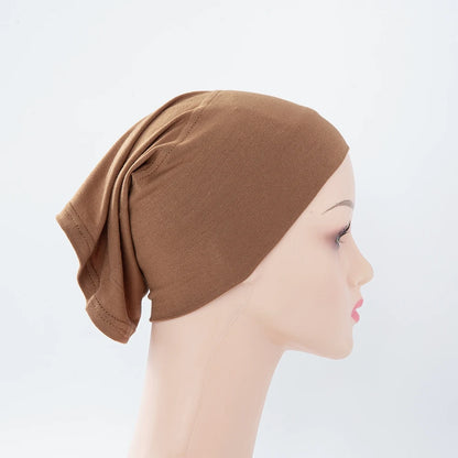 56colors Fashion Women Inner Hijab Tube Muslim Cap Bonnet Plain Islamic Underscarf Bamboo Jersey Undercaps Beauty World Shop