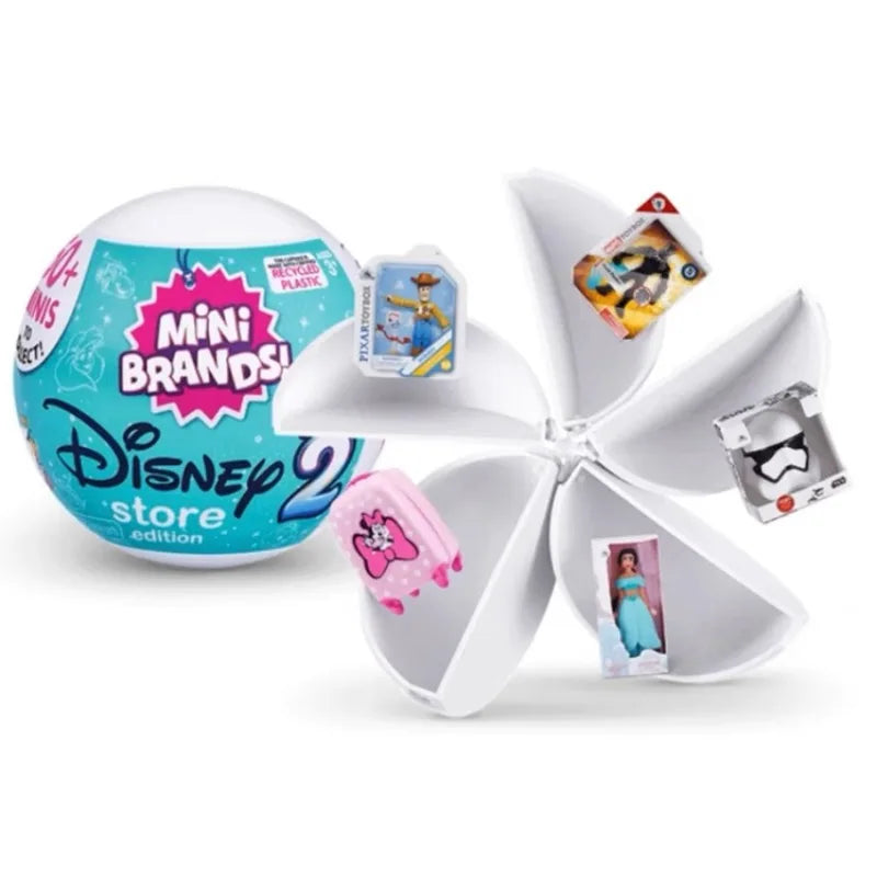 Disney 5 Surprise Capsule Toys Mini Brands Series 3 Mystery Blind Box Fashion Surprise Ball Cartoon Figures Collectible Toys Beauty World Shop
