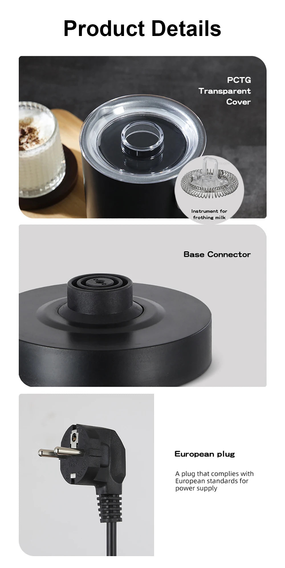 Electric Milk Frother Milk Foam Machine Automatic Milk Foamer for Cappuccino Coffee Latte 5in1 Electric Milk Frother Foam Maker Beauty World Shop
