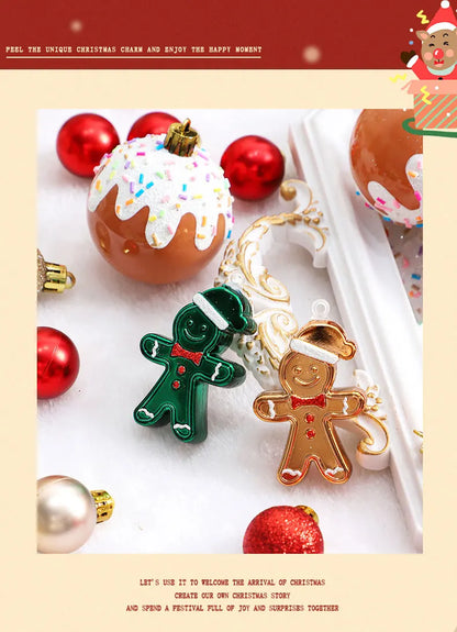 Christmas decoration: 42 exquisite painted Christmas balls in magenta, green, and gold, Christmas tree pendant set Beauty World Shop