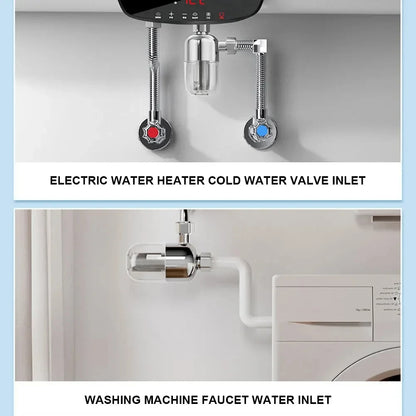 Stainless Steel Household Water Filter Front Inlet Tap Anti-Scale Shower Purifier for Drinking Water Beauty World Shop
