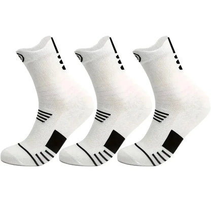 3 Pairs Men's Performance Athletic Crew Socks Comfort Fit Cushion Breathable Socks for Outdoor Running Hiking Sports Beauty Trend Shop
