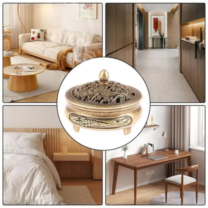 Longfeng Fingertip Stove, Three-Legged Small Incense Burner, Non-Stick Powder Tray, Creative Aromatherapy Burner 1PC Beauty World Shop