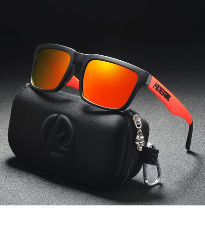 KDEAM Men's Polarized Sunglasses Square Casual Outdoors Sun Glasses Women Unisex Sunglass For Couple With Zipper Case Beauty World Shop