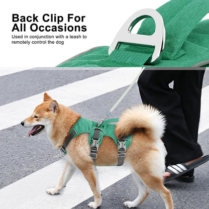 Escape Proof Nylon Dog Harness Reflective Dog Harnesses Durable Pet Vest With Handle Adjustable for Small Medium Large Dogs Pug
