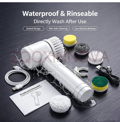 Household CordLess Electric Cleaning Brush Kitchen Gadgets Hair Brushes Bathroom Broom Toilet Mops Multifunctional Spin Scrubber Beauty World Shop