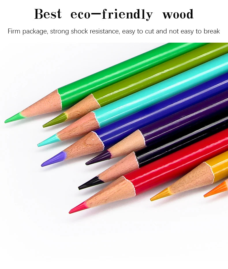 Brutfuner 48/72/120/150/160/180Colors Pencils Professional Oil Wood Soft Watercolor Pencil For School Draw Sketch Art Supplies Beauty World Shop