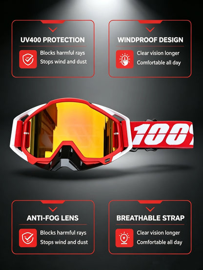 Off-road Goggles Motocross Glasses Motorcycle Sunglasses Man MTB ATV Mask Windproof Protection Skiing Cycling Racing Goggles Beauty World Shop