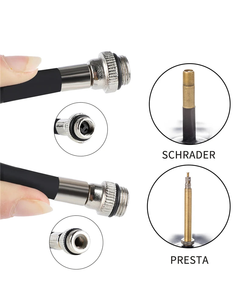 WEST BIKING 100Psi Mini Bike Pump Aluminum Alloy Bicycle Hand Air Pump Tire Inflator Schrader Presta Valve MTB Road Cycling Pump Beauty World Shop