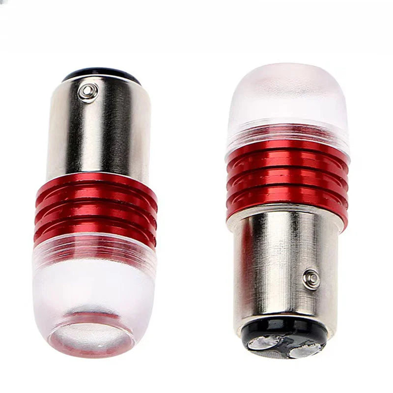10pcs Car 12V LED Rear Taillight Tail Brake Light Strobe Flashing LED Lamp Motorcycle Warning Light Bulb Red Stronger Light Beauty World Shop
