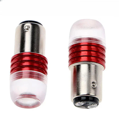10pcs Car 12V LED Rear Taillight Tail Brake Light Strobe Flashing LED Lamp Motorcycle Warning Light Bulb Red Stronger Light Beauty World Shop